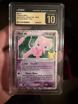 CGC Pristine 10 Mew ex Celebrations Classic Collection 88/92 Holo EN 2021 - Image 1