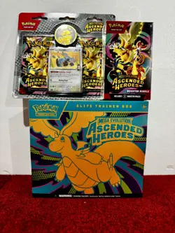 Pokemon Ascended Heroes Lot Of 3! 1 ETB, 1 booster bundle and a two Pack Blister - Image 1