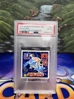 1997 Amada Pokemon JPN. Blastoise #212 PSA 4 Sticker Collection KAI - Image 1