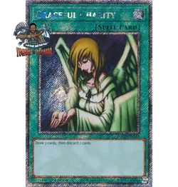Yugioh! 1x Graceful Charity RA03-EN116 Platinum Secret Rare 1st Ed NM - Image 1