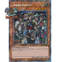 Yugioh! 1x Exiled Force RA03-EN119 Platinum Secret Rare 1st Ed NM - Image 1