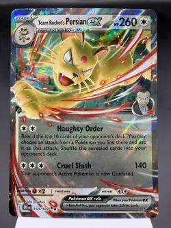 Team Rocket’s Persian ex 150/182 - Ultra Rare -Destined Rivals Pokemon Card MINT - Image 1