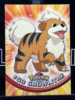 Growlithe #58 1998 Topps Pokemon TV Animation Edition Green Logo Pokemon Card - Image 3