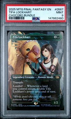 2025 MTG FINAL FANTASY CHOCOBO BUNDLE #0567 TIFA LOCKHART PSA 9 - Image 1