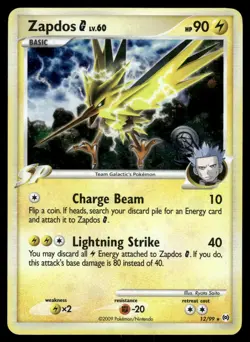 Zapdos G 12/99 Holo Holo Rare Arceus Pokemon Holo Moderately Played - Image 1