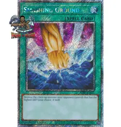 Yugioh! 1x Smashing Ground RA03-EN135 Platinum Secret Rare 1st Ed NM - Image 1