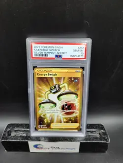 2022 POKEMON SWORD & SHIELD SILVER TEMPEST 212 FULL ART/ENERGY SWITCH PSA 10 - Image 1