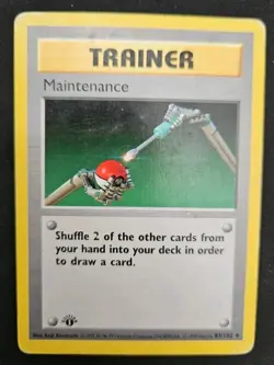 Maintenance Base Set 1st Edition Shadowless 83/102 Printer Hickey! Pokemon TCG - Image 1
