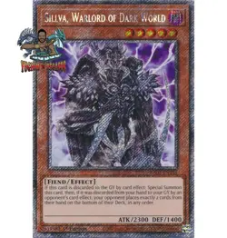 Yugioh! 1x Sillva, Warlord of Dark World RA03-EN158 Platinum Secret Rare NM - Image 1