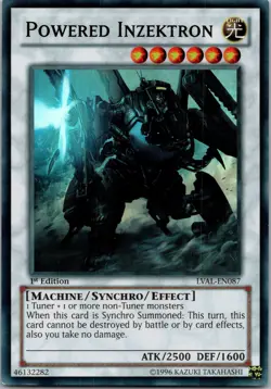 Yugioh Powered Inzektron LVAL-EN087 1st Edition Super Rare NM - Image 1