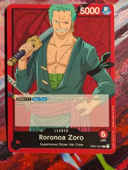 Roronoa Zoro (001) Romance Dawn OP01-001 NM Normal L - Image 1