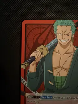 One Piece Roronoa Zoro OP01-001 Leader Card Romance Dawn English - Image 2