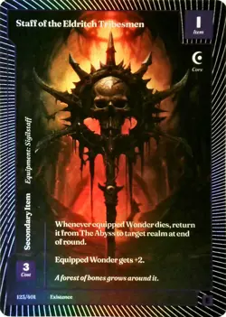Wonders of the First- CLASSIC FOIL EPIC- STAFF OF THE ELDRITCH TRIBESMAN 123/401 - Image 1