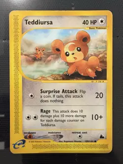 Pokemon TCG Teddiursa Skyridge 109/144 Regular Card - Image 1