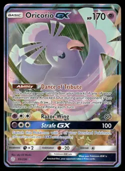 Pokemon Cards Oricorio GX 95/236 Cosmic Eclipse Holo GX Rare NM - Image 1
