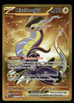 Pokemon Cards Miraidon ex 253/198 Scarlet & Violet Hyper Rare NM - Image 1