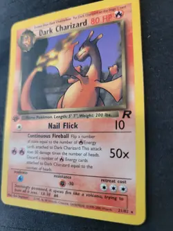 Dark Charizard # 21/82 1st Edition Team Rocket Set TCG Pokemon Trading Cards MP - Image 4