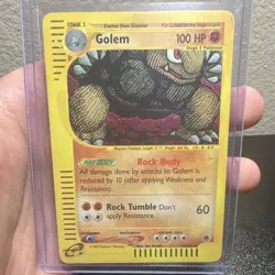 The Pokemon Company Pokemon TCG Golem 014/165 Expedition Holo Rare EN 2002 - Image 1