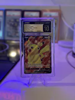 2022 Pokemon Brilliant Stars Pikachu V Full Art #157/172 CGC Pristine 10 - Image 1
