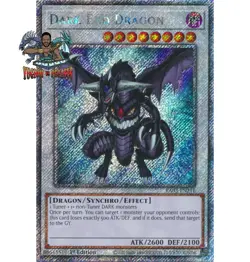 Yugioh! 1x Dark End Dragon RA03-EN216 Platinum Secret Rare 1st Ed NM - Image 1