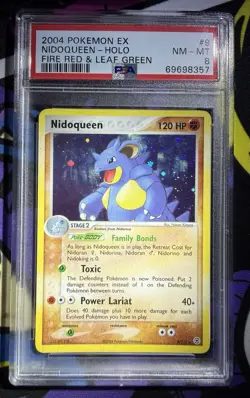 Pokemon Nidoqueen #9/112 Holo Rare 2004 EX Fire Red & Leaf Green - PSA 8 NM-MT! - Image 1