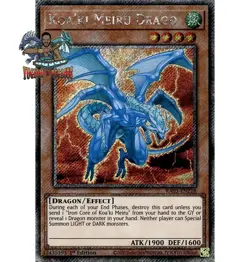 Yugioh! 1x Koa'ki Meiru Drago RA03-EN218 Platinum Secret Rare 1st Ed NM - Image 1