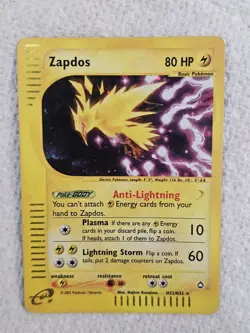 Zapdos H32/H32 Aquapolis Holo Rare vintage pokemon tcg - Image 1