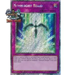 Yugioh! 1x Starlight Road RA03-EN235 Platinum Secret Rare 1st Ed NM - Image 1
