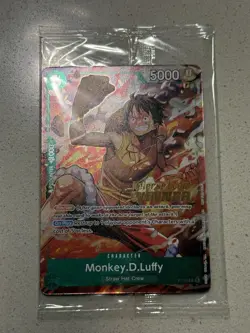 One Piece Card Game Monkey D. Luffy P-135 Release Winner Promo Holo - Image 1