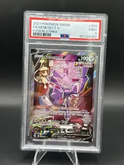PSA 9 Mint 2021 Pokemon SWSH #255 FA/Genesect V Fusion Strike - Image 1