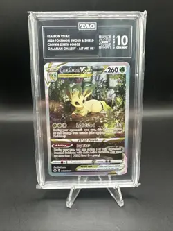 TAG 10 Gem Mint 2023 Pokemon Leafeon VSTAR #GG35/GG70 Alt Art UR Crown Zenith - Image 1