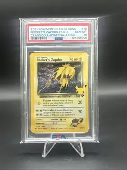 PSA 10 Gem Mint 2021 Pokemon Celebrations Rockets Zapdos Holo #15 Classic Coll. - Image 1