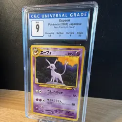 Espeon 2000 Neo Premium File 2 Japanese Promo #196 Regular CGC 9 Mint - Image 1