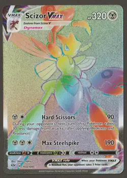 Scizor Vmax - 193/189 Darkness Ablaze Rainbow Pokemon - NM/MINT pack fresh - Image 1