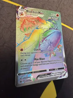 Pokemon Blaziken VMAX Rainbow Secret Rare 200/198 Chilling Reign NM/M - Image 3