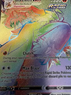 Pokemon Blaziken VMAX Rainbow Secret Rare 200/198 Chilling Reign NM/M - Image 4
