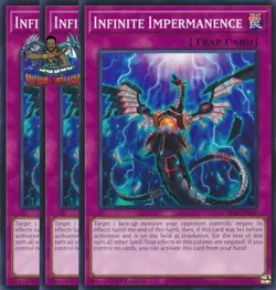 Yugioh! 3x Infinite Impermanence SDWD-EN031 Common NM - Image 1