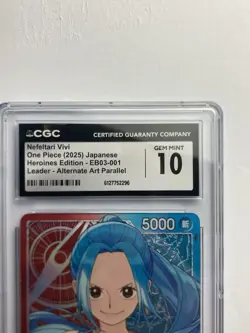 2025 ONE PIECE JAPANESE #EB03-001 NEFELTARI VIVI CGC 10 GEM MINT - Image 3