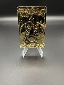 1999 Pokemon Burger King 23K Gold-Plated Charizard Card #06 w/Poke Ball (No Box) - Image 1