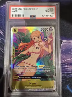 2024 One Piece Two Legends OP08 Nami Card #106 PSA 10 - Image 1