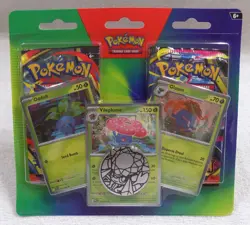 POKEMON Oddish Vileplume Gloom Cards + Metallic Coin + 2x Booster Packs * NEW - Image 1