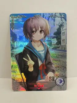 Goddess Story trading card featuring Yuki Nagato "SR" (Super Rare) #048 - Image 3