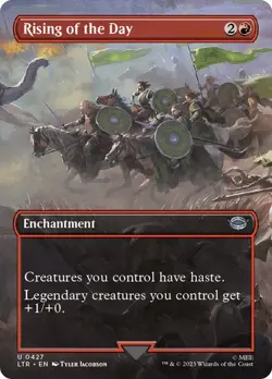 MTG - Rising of the Day - Borderless - Lord of the Rings - Magic the Gathering - Image 1