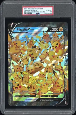 2021 POKEMON SWSH BLACK STAR PROMO PIKACHU V-UNION PSA 10 - Image 1