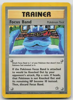 Focus Band 86/111 Rare Neo Genesis Pokemon Unlimited Heavily Played - Image 1