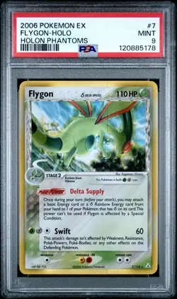 2006 POKEMON EX HOLON PHANTOMS #7 FLYGON-HOLO PSA 9 - Image 1