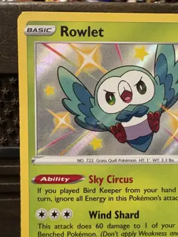 Rowlet SV001/SV122 Shining Fates: Shiny Vault Holo Pokemon TCG - NM - Image 2