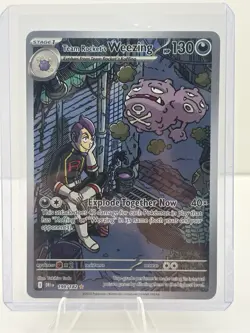 Team Rocket's Weezing 199/182 Illustration Rare Destined Rivals Pokemon Card - Image 1