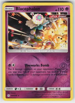 Blacephalon 104 Reverse Holo 236 R Cosmic Eclipse Pokemon Moderately Played - Image 1