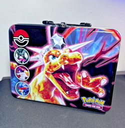 POKEMON Scarlet & Violet -CHARIZARD COLLECTORS TIN , LUNCH BOX, Empty FREE SHIP! - Image 1